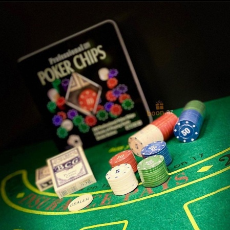 Покерный набор 100 фишек с номиналом